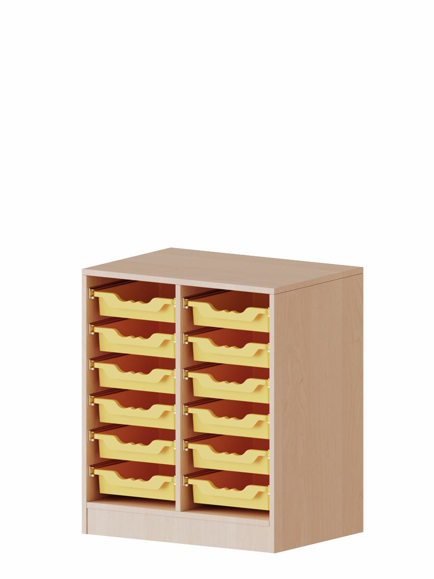 ErgoTray Regal zweireihig 2 OH, 12 Boxen M